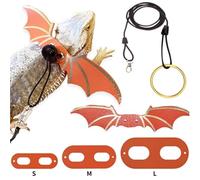 Lizard Leash With Colorful Wings Adjustable Reptile Harness For Small Strap Pets,Escape-Proof Walking W2V1 Outdoor