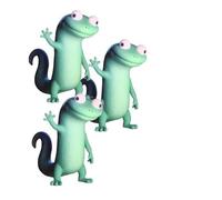 Lizard Meme Funny Car Sticker, 6pcs Lizards Stickers Cars Decals, Colorful Gecko Waterproof Removable Vinyl Style Decor, Lizard Design Decal for Laptop Scrapbook Water Bottle