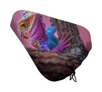 Lizard on The Branch Bike Seat Cover for Men Women Water Repellent Exercise Bike Seat Cushion Adjustable Bicycle Seat for Outdoor Biking