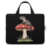 Lizard on Top of Mushroom Laptop Sleeve Bag with Handle 13inch