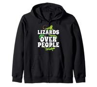 Lizard Over People - Reptile Breeder Reptile Owner Zip Hoodie