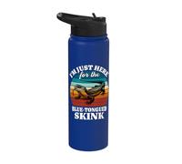 Lizard Pet Just Here for The Blue Tongued Skink Stainless Steel Insulated Water Bottle