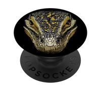Lizard Reptiles Komodo Banded Dragon Water Monitor Lizard PopSockets Adhesive PopGrip