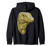 Lizard Reptiles Komodo Banded Dragon Water Monitor Lizard Zip Hoodie
