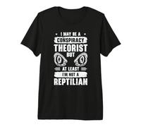 Lizard Reptilian Agenda Conspiracy Theory Premium T-Shirt