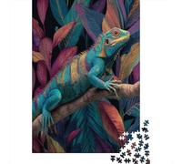 Lizard Sitting on A Branch in The JungleJigsaw Puzzles 1000 Pieces for Adults Puzzle Educational Games