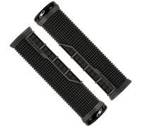 Lizard Skins Machine Lock-On Mountain Bike Grips - Black, 135mm / Single Side Clamp Locking MTB Bar Part Rubber Handlebar Handle Ride Trail Cycling Cycle Enduro Downhill Hand Comfort Accessories