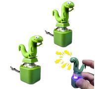 Lizard Sound Keychain, 2025 New Adults Keyboard Clicker Lizards Fidget Toys, Fun Rechargeable Keychain with Colorful Lights, Portable Stress Reliever for Anxiety and Sensory Fun (2PCS)