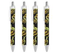 Lizard Stay Curious Ballpoint Pen Retractable Roller 0.5mm Fine Pens Smooth Writing for Office 1 PCS AS PIC 2