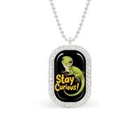 Lizard Stay Curious Women's Necklaces Pendant Necklace Fashion Diamond Jewelry with Chain