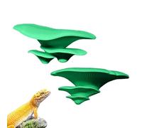Lizard Terrarium Decoration, 3D Realistic Terrarium Accessories, 2 Pieces Artificial House Decorations, for Frogs, Lizards, Barbecues, Beetles, Snakes, Spiders, Bearded Dragons, Peace and Rest