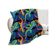 Lizard Throw Blanket Lizard Palm Decor Blanket Super Cozy Plush Lightweight Soft Plush Flannel Fleece Blanket Gifts for Reptiles Lover Girls Boys Kids Women Men for Sofa Bed Couch 40"X50"