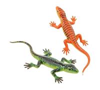 Lizard Toy Set, Reptile Figurine Educational Play Figures, 2 Piece Animal Model Toys with Realistic Texture, Sturdy Lizard Toys, Reptile Learning Toy with Fun Design, Animal Figurine Set for Classroom