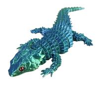 Lizard Toys, 23cm Blue-Green 3D Printed Lizard Toy, Chameleon, 3D Printed Animals, Articulated Gecko Wall Climber Fidget Toy for Stress Relief, Office & Home Decor, for All Ages