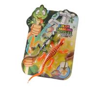 Lizard Toys for Kids - 2 Piece Color Changing Realistic Figures for Fun | Heat Sensitive Thermal Coating with Scales, Flexible Rubber Body & Vivid Details for Home, Classroom and School