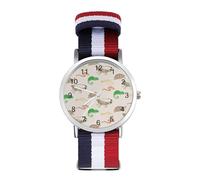 Lizard Turtle Leopard Gecko Reptile Sport Watch for Men Women Nylon Strap Wrist Watch Analog Quartz Watch