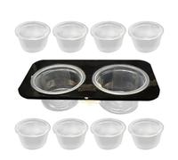 Lizard Water Bowl - Crested Food Feeder Lizard Water Bowl,Detachable Tank Accessories with Cups Feeding Dish for Bearded Dragon