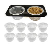 Lizard Water Bowl for Hydration, Crested Water Bowl Reptile Food Feeder, Detachable Space-Saving Tank Accessories with Cups Feeding Dish for Gecko Care