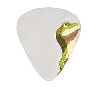 Lizard with its head raised Printed pick set - 12 pieces, thin, medium and thick guitar picks, suitable for guitar, bass, electric guitar and ukulele