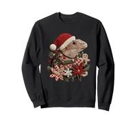 Lizard With Santa Hat Holiday Magic Sweatshirt
