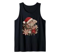 Lizard with Santa Hat Holiday Magic Tank Top