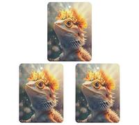 Lizards Bearded Dragon Car Air Freshener 3-pack Aromatherapy Tablets Hanging Scented Cards for Rooms Bathrooms Wardrobe Square