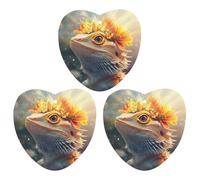 Lizards Bearded Dragon Car Air Freshener 3-pack Aromatherapy Tablets Hanging Scented Cards for Rooms Bathrooms Wardrobe Love form