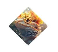 Lizards Bearded Dragon Car Air Freshener Aromatherapy Tablets Hanging Scented Cards for Rooms Bathrooms Wardrobe Rhombus