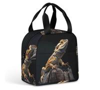 Lizards Bearded Dragon Portable Insulated Lunch Bag Adults Picnic Tote Cool Bag Travel Work