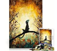 Lizards Golden Dawn 1000 Pieces Jigsaws Adults Puzzles Gifts Creative Play Nice Thick Real Challenge Great Gift (50x75cm)
