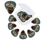 Lizards Guitar Picks 12 Pcs, 3 Different Thickness Celluloid Plectrum for Bass Electric Acoustic Guitars Ukulele Accessories Gift for Men Women (0.46mm, 0.71mm, 0.96mm)