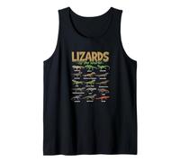 Lizards of The World Reptile Species Chart Tank Top