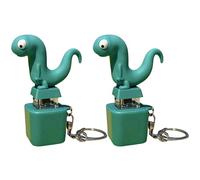 Lizards-shaped Keychain Sound, Lizards-shaped Button Keychain, Rechargeable Lizards Fidget Keychains Toy with Click Sound & Colourful Light - Portable Anxiety Relief Button Keychains for Adults 2Pcs