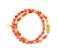 Lizas Exclusive Elegant High-Quality Bracelet Double Row in Many Colours, Mittelgroße, Synthetic, No Gemstone
