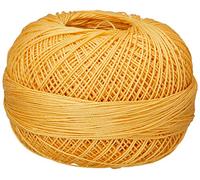 LIZBETH Handy Hands 210-Yard Cotton Thread, 25gm, Medium Golden Yellow