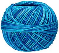 LIZBETH Handy Hands Egyptian Cotton Crochet, Tatting, Knitting Thread Size 3 (50 Grams 120 Yards) - HH03149, Peacock Blues
