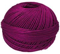 LIZBETH Handy Hands Premium Cotton Thread, Size 3, Boysenberry Dark