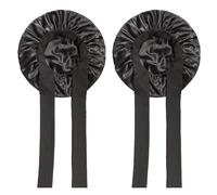 Lizbin 2Pcs Satin Bonnet Silk Bonnet for Sleeping Women Silk Bonnet, Hair Bonnet for Sleeping, Satin Bonnet for Sleeping, Sleep Bonnets for Women, Sleep Cap for Curly Hair with Tie Band (Black)