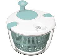 Lizbin Salad Spinner, Large Salad Spinner 5L Capacity, Quick and Easy Multi-Use Manual Lettuce Spinner, Vegetable Dryer, Fruit Washer, Wash, Spin & Dry Salad Greens, Fruits & Vegetables (Blue)