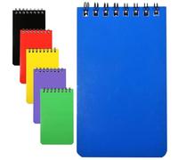 Lizbin Spiral Notebook, 6Pcs Small Notebooks, Pocket Notebook 3" x 5" Spiral Notepads, Top-Spiral Notebook Small Notepad, 6 Colored Mini Notebooks, 75 Sheets Per Notebook (6Pcs A7)
