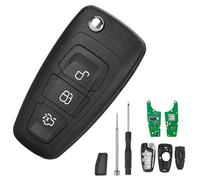 Lizbn 3 Button Remote Control Key Fob Cover For Ford C-Max 2010-2014 Focus 2011-2013/M8 Grand C-Max 2010-2014 Mondeo 2011-2014 Smart Remote Key Fob with HU101 Blade FCCID:5WK49986 433MHz FSK 4D63 Chip