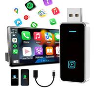Lizbn Android Auto Wireless Carplay Adapter Uk,Plug&Play Easy Setup 2-in-1 Mini Wireless CarPlay Adapter Converts Factory Wired to Wireless with Extension USB/Type-C for iOS 10+/Android 11+