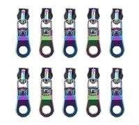 LIZEALUCKY 10Pcs Zipper Pull Replacement Zipper Slider Zipper Repair Kit Fix Zipper Repair Kit for Repairing Coats Jackets Bag Metal Zippers(Colorful)
