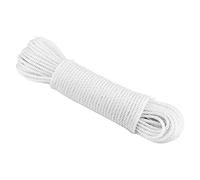 LIZEALUCKY 20M Nylon Rope Clothesline String Washing Line Climbing Traction Tying Shade Net Rope for Camping Outdoor Garden Garage Multi-Functional Cord (White)