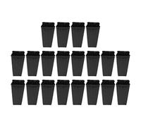 LIZEALUCKY 20pcs Deep Tree Pot Reusable Plastic Tall Seedling Flower Plant Container with Drainage Holes for Yard Garden Deep Tree Pots Have Holes In The Sides