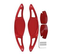LIZEALUCKY 2pcs Steering Wheel Paddle Shifter Extension Aluminum Alloy Replacement for RS3/RS4/RS5/R8/ RS (Red)