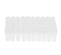 LIZEALUCKY 50 Pieces 5ml Plastic Sample Bottles Vial Storage Mini Transparent Storage Box with Lid Vial Storage Containers Test Tubes for Small Items