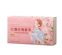 LIZEALUCKY 500g Brown Sugar Ginger Jujube Tea, with Brown Sugar Cube, Shredded Ginger, Jujube, Wolfberry, Longan, Red Rose, No Added, 20 Counts, for Women