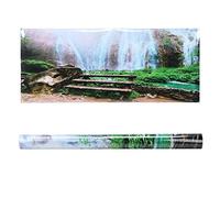 LIZEALUCKY Aquarium Background Poster Sticker, Jungle Waterfall PVC Landscape Image Wall Wallpaper Effects Picture Decor Self Adhesive Reptile Plant Underwater for Fish Tank (61 * 30cm)