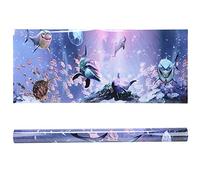 LIZEALUCKY Aquarium Background Poster Sticker, Submarine World Painting PVC Landscape Image Wall Wallpaper Effects Picture Decor Self Adhesive Reptile Plant Underwater for Fish Tank (61 * 30cm)